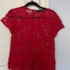 Thakoon Red Lace Tunic